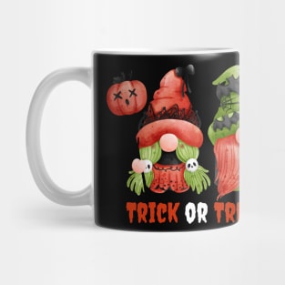 Trick or Treat Halloween! Cute Gnomes Halloween Pumpkin Spooky Season Autumn Vibes Halloween Thanksgiving and Fall Color Lovers Mug